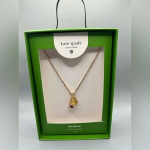 Kate Spade New York x Target French Fry Charm Tennis Necklace Gold NEW